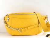 Chanel Waist Bag in Yellow Calfskin