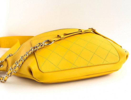 Chanel Waist Bag in Yellow Calfskin