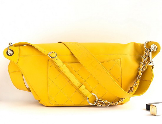 Chanel Waist Bag in Yellow Calfskin