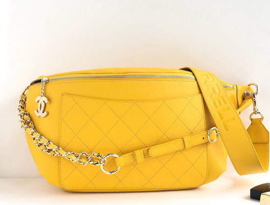 Chanel Waist Bag in Yellow Calfskin