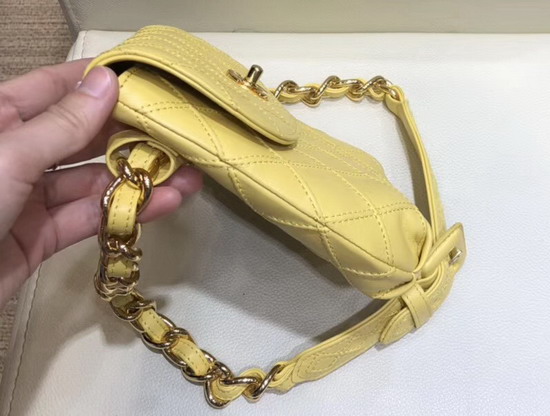 Chanel Waist Bag in Yellow Lambskin