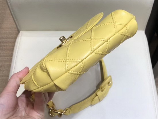 Chanel Waist Bag in Yellow Lambskin