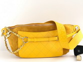 Chanel Waist Bag in Yellow Suede and Calfskin