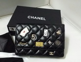 Chanel Wallet On Chain Aged Calfskin and Charms Black for Sale