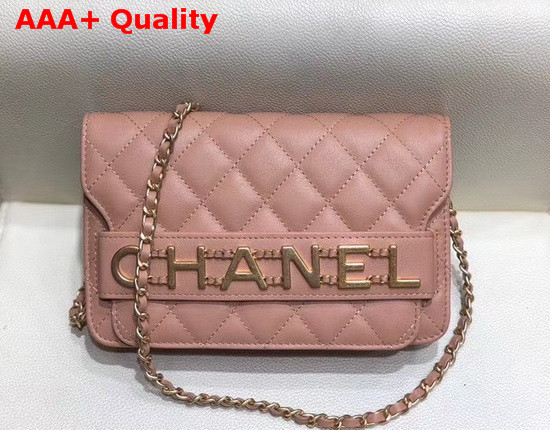 Chanel Wallet On Chain Calfskin and Gold Tone Metal Pink AP1234 Replica