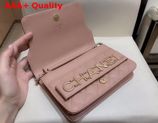 Chanel Wallet On Chain Calfskin and Gold Tone Metal Pink AP1234 Replica