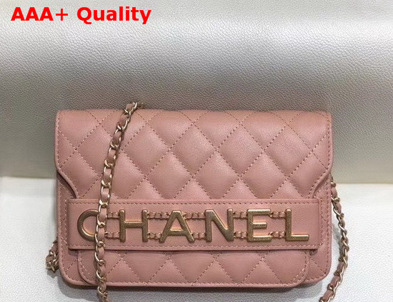 Chanel Wallet On Chain Calfskin and Gold Tone Metal Pink AP1234 Replica