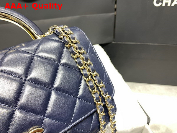 Chanel Wallet On Chain Navy Blue Lambskin Gold Tone Metal AP2844 Replica