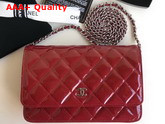 Chanel Wallet On Chain Red Patent Leather Replica