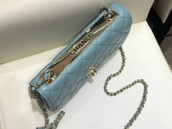 Chanel Wallet On Chain Turquoise Quilted Lambskin