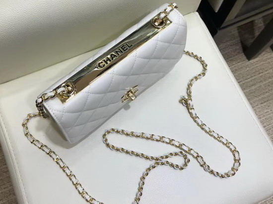 Chanel Wallet On Chain White Quilted Lambskin