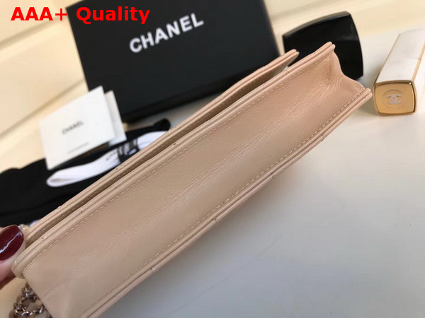 Chanel Wallet on Chain in Beige Lambskin Replica