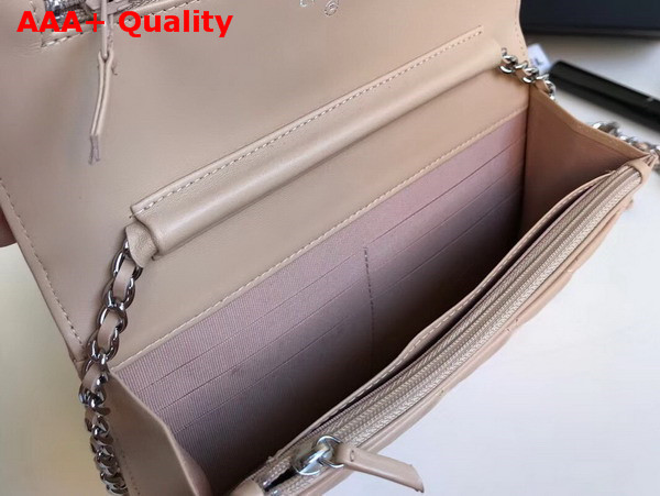 Chanel Wallet on Chain in Beige Lambskin Replica