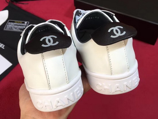 Chanel White Leather Sneakers