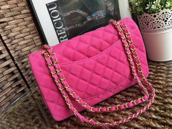 Classic Flap Bag Pink Suede Leather Gold Hardware for Sale