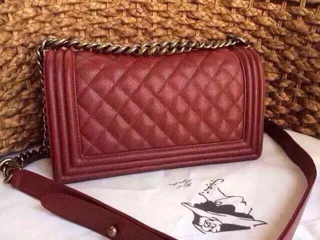 Le Boy Chanel Oxblood Caviar for Sale