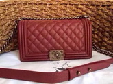 Le Boy Chanel Oxblood Caviar for Sale