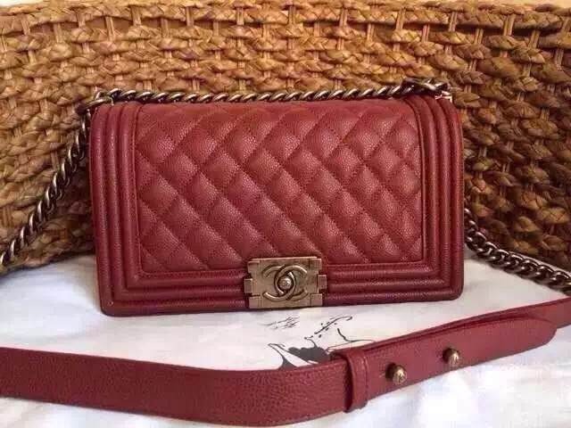 Le Boy Chanel Oxblood Caviar for Sale