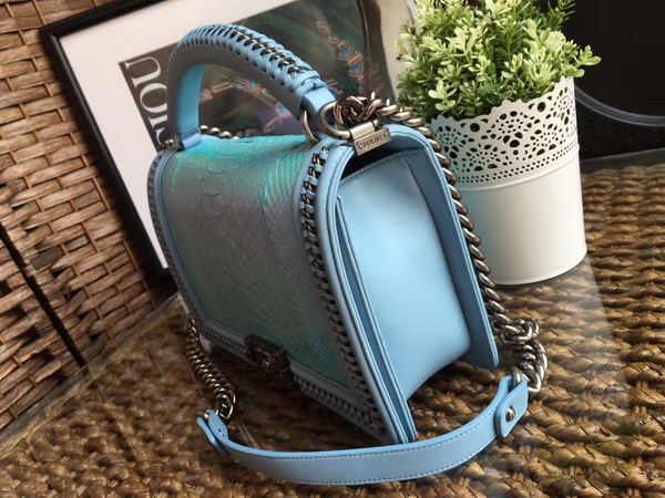 Le Boy with Handle Real Python Turquoise for Sale