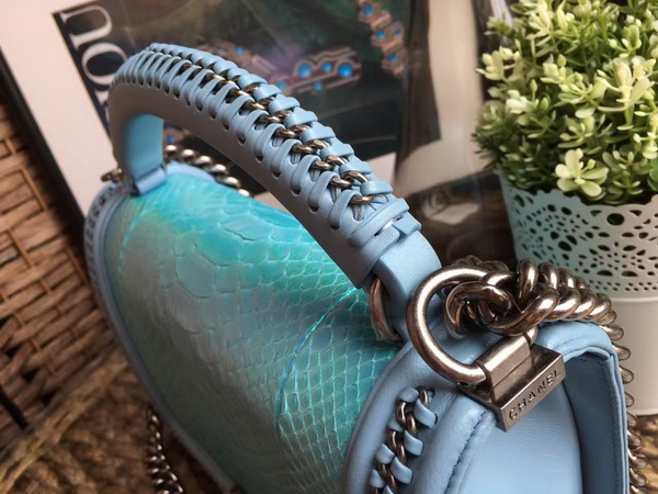 Le Boy with Handle Real Python Turquoise for Sale