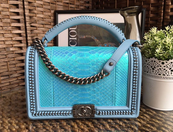 Le Boy with Handle Real Python Turquoise for Sale