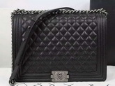 Maxi Le Boy Black Caviar Silver Hardwares for Sale