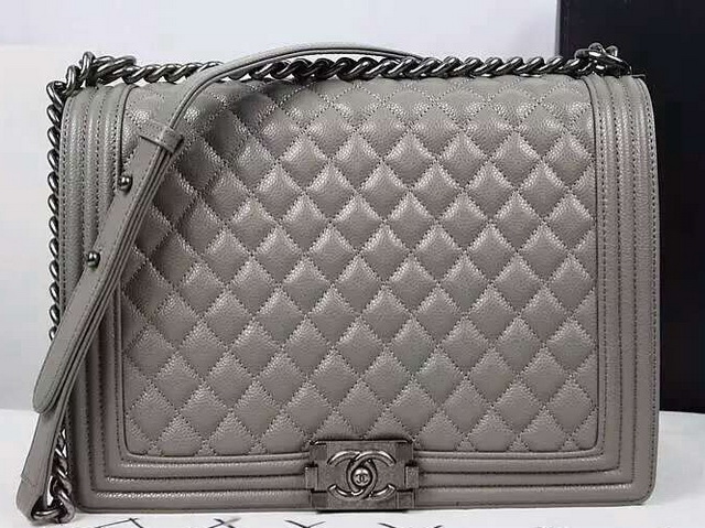 Maxi Le Boy Grey Caviar Silver Hardwares for Sale