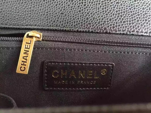 Medium Boy Chanel Flap Bag Black Caviar for Sale