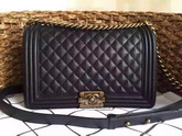 Medium Boy Chanel Flap Bag Black Caviar for Sale