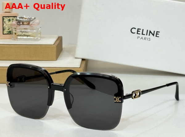 Celine Triomphe Square Sunglasses in Black Replica