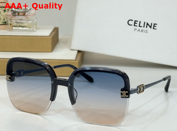 Celine Triomphe Square Sunglasses in Black Replica