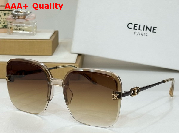 Celine Triomphe Square Sunglasses in Black Replica