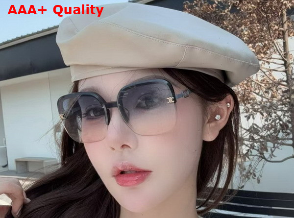 Celine Triomphe Square Sunglasses in Black Replica