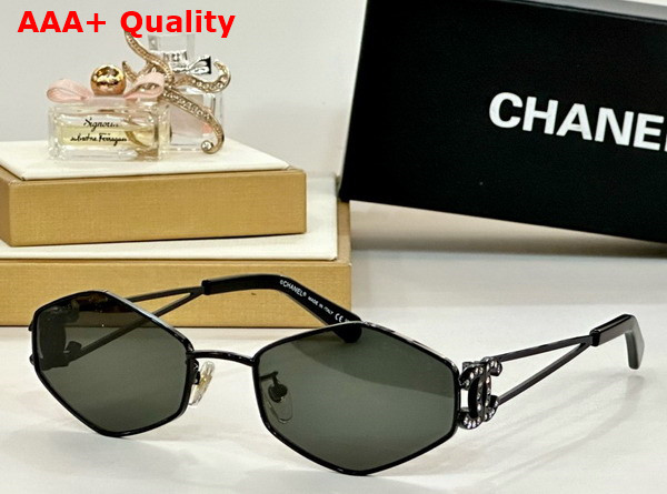 Chanel Oval Sunglasses in Blue 25028 Replica