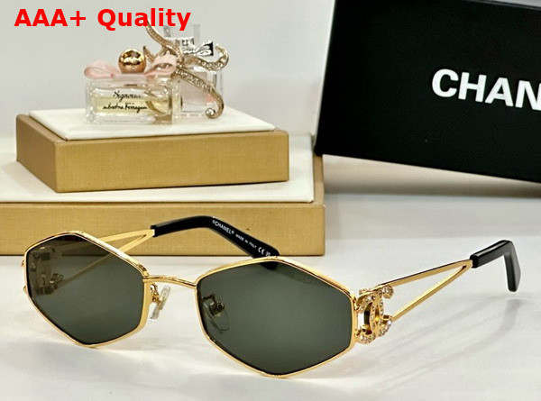 Chanel Oval Sunglasses in Blue 25028 Replica