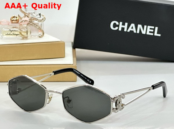 Chanel Oval Sunglasses in Blue 25028 Replica