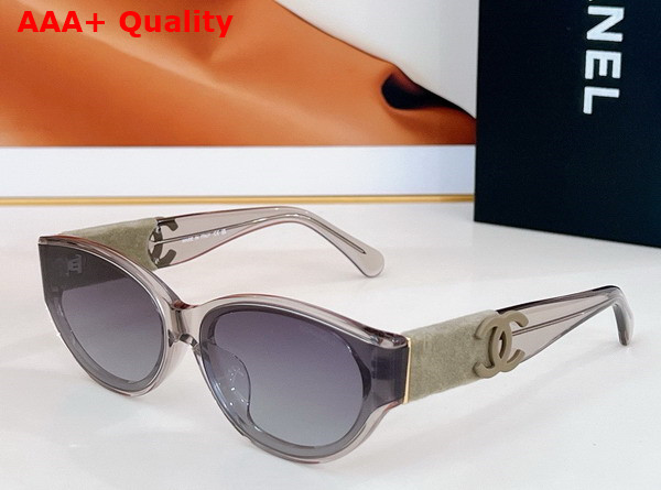 Chanel Oval Sunglasses in White 25024 Replica