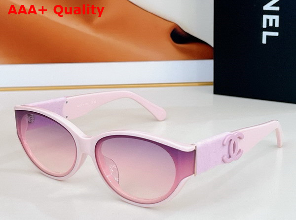 Chanel Oval Sunglasses in White 25024 Replica