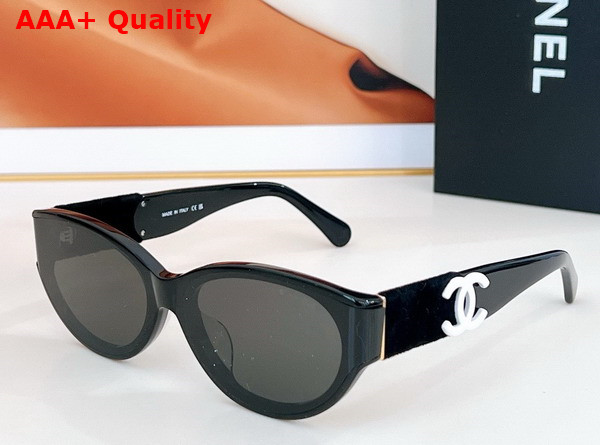 Chanel Oval Sunglasses in White 25024 Replica