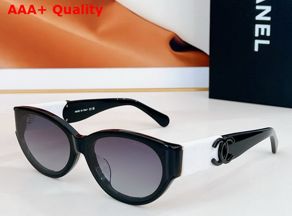 Chanel Oval Sunglasses in White 25024 Replica