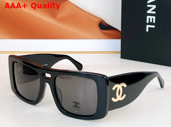 Chanel Shield Sunglasses in Black 25026 Replica