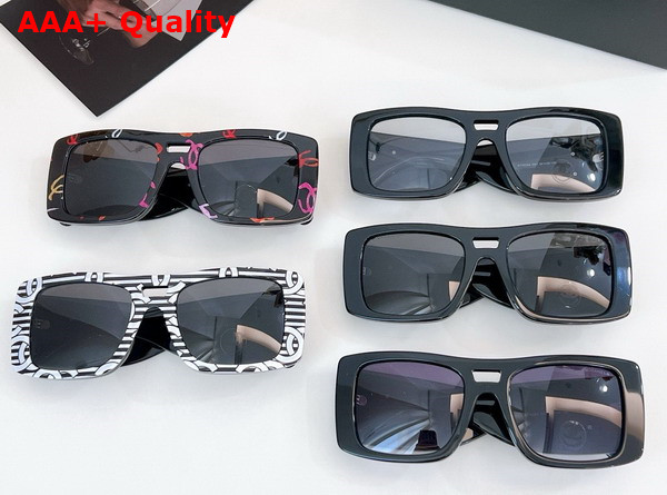 Chanel Shield Sunglasses in Black 25026 Replica