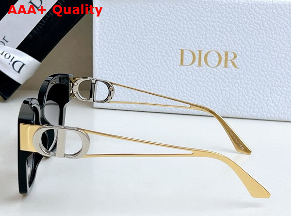 Dior 30Montaigne S13F Black Square Sunglasses Dior Oblique Lens Replica