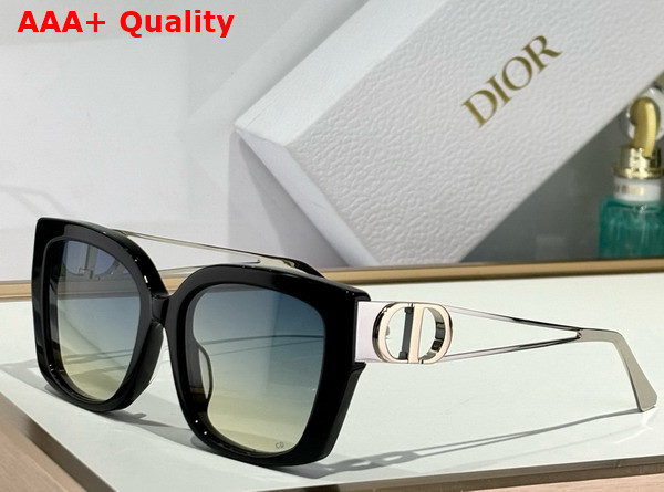 Dior 30Montaigne S13F Black Square Sunglasses Dior Oblique Lens Replica