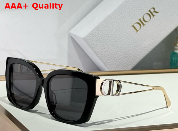 Dior 30Montaigne S13F Black Square Sunglasses Dior Oblique Lens Replica