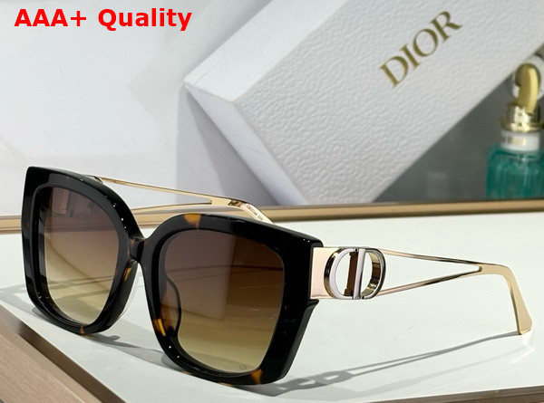 Dior 30Montaigne S13F Black Square Sunglasses Dior Oblique Lens Replica