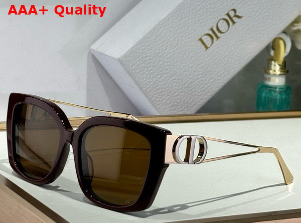 Dior 30Montaigne S13F Black Square Sunglasses Dior Oblique Lens Replica