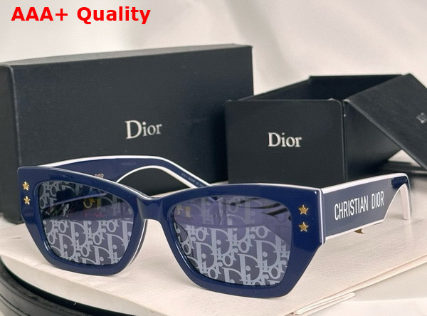 DiorPacific S2U Navy Blue Rectangular Sunglasses Replica