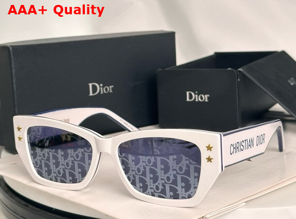 DiorPacific S2U Navy Blue Rectangular Sunglasses Replica