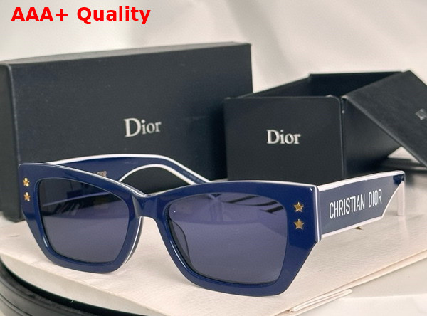 DiorPacific S2U Navy Blue Rectangular Sunglasses Replica